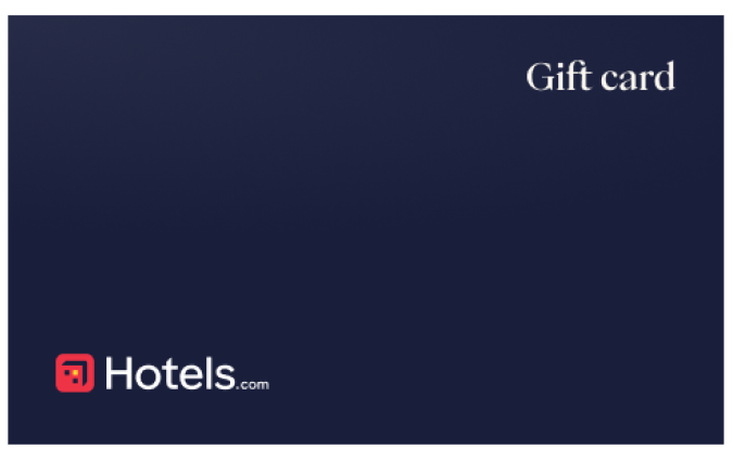 Image of a Hotels.com gift card