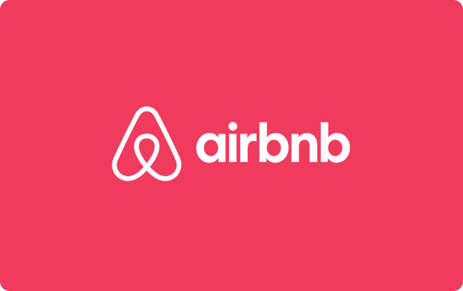 Image of an Airbnb UK gift card